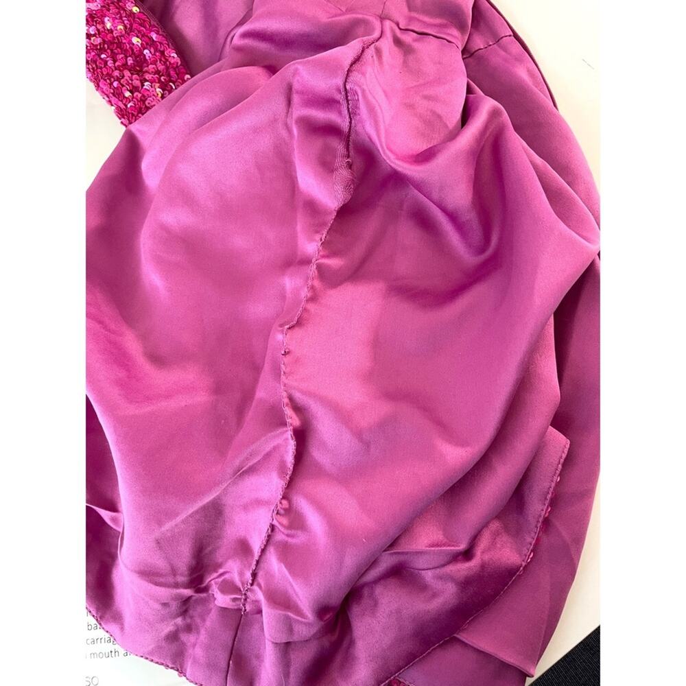 RETROFETE Heather Sequin Embellished Strapless Pink Mini Dress Size Medium - Picture 9 of 12